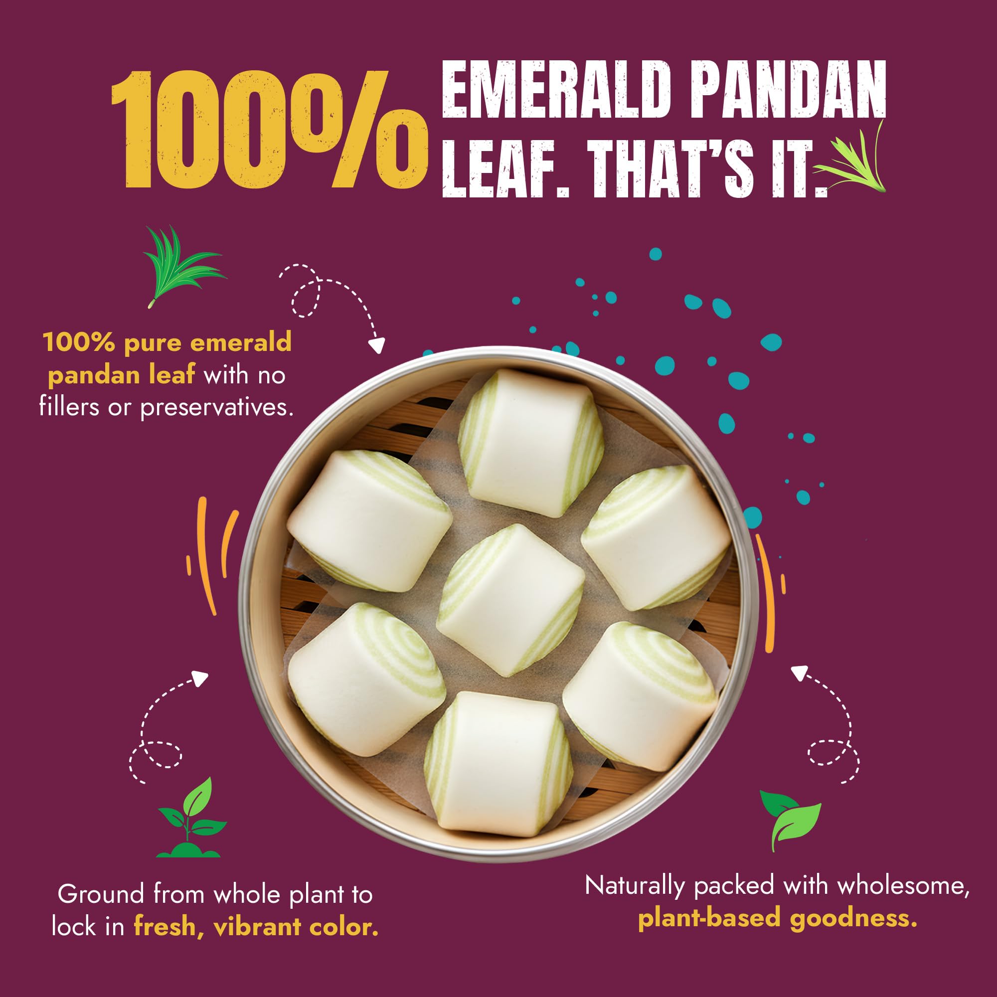 Suncore Foods pandan blended into milk for vibrant green drink and consistent color