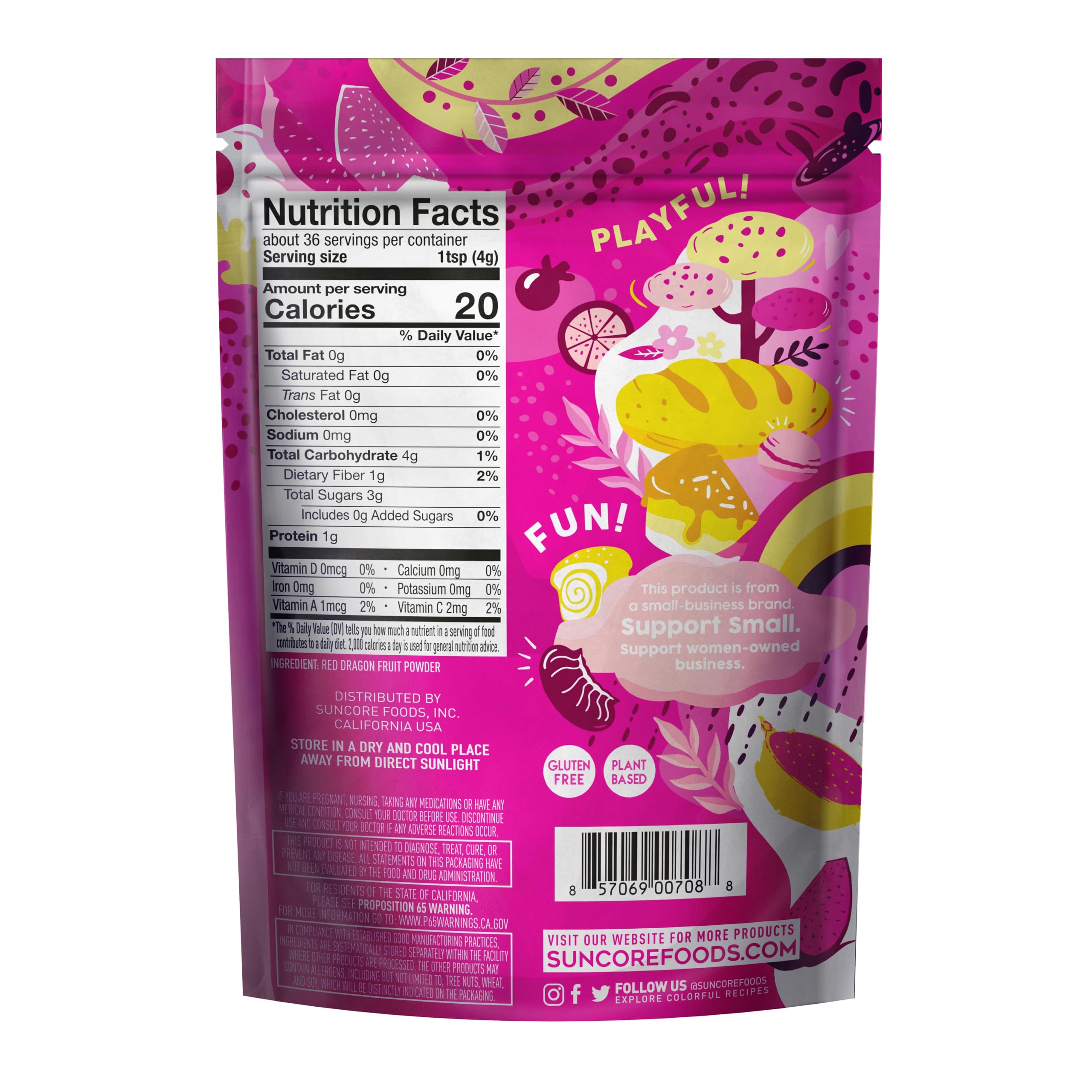 Suncore Foods powder close-up showing fine texture for smooth blending