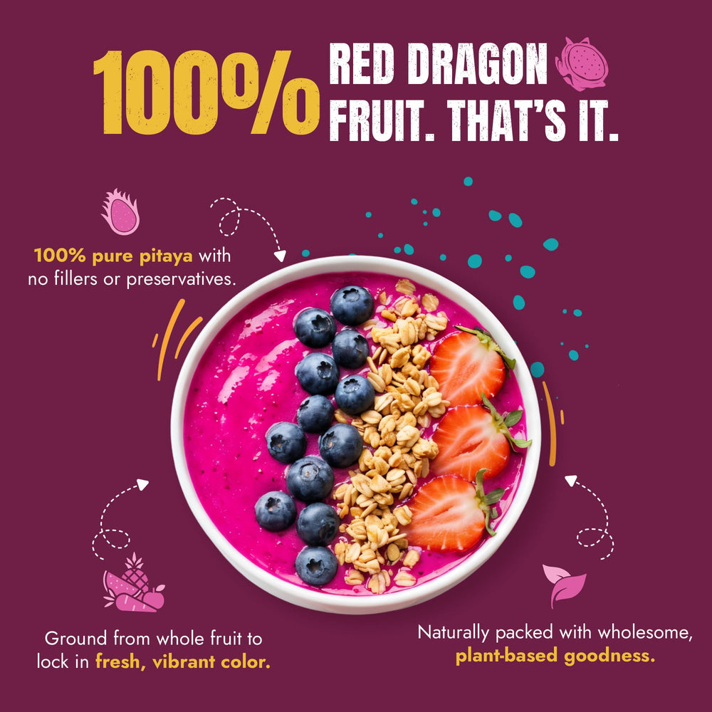 Suncore Foods smoothie bowl showing vivid pink color for eye-catching bowls