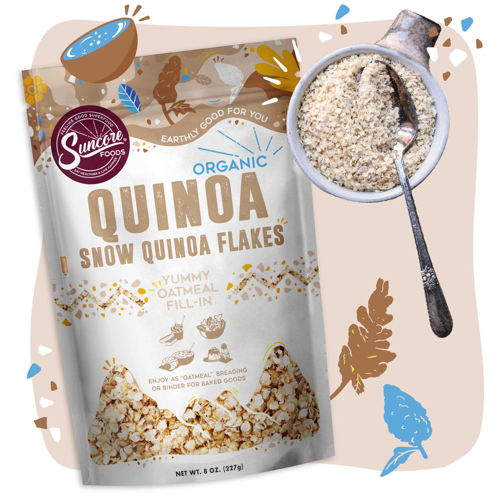 warm porridge made with Suncore quinoa flakes showing creamy breakfast option