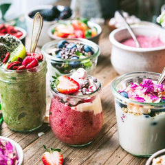 Smoothie bowl topped with Suncore Foods chia seeds for added texture and appeal
