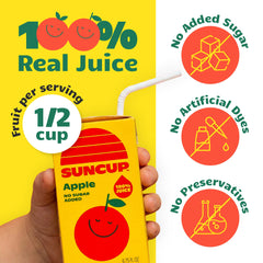SunCup juice boxes inside a lunchbox ready for kids and teachers
