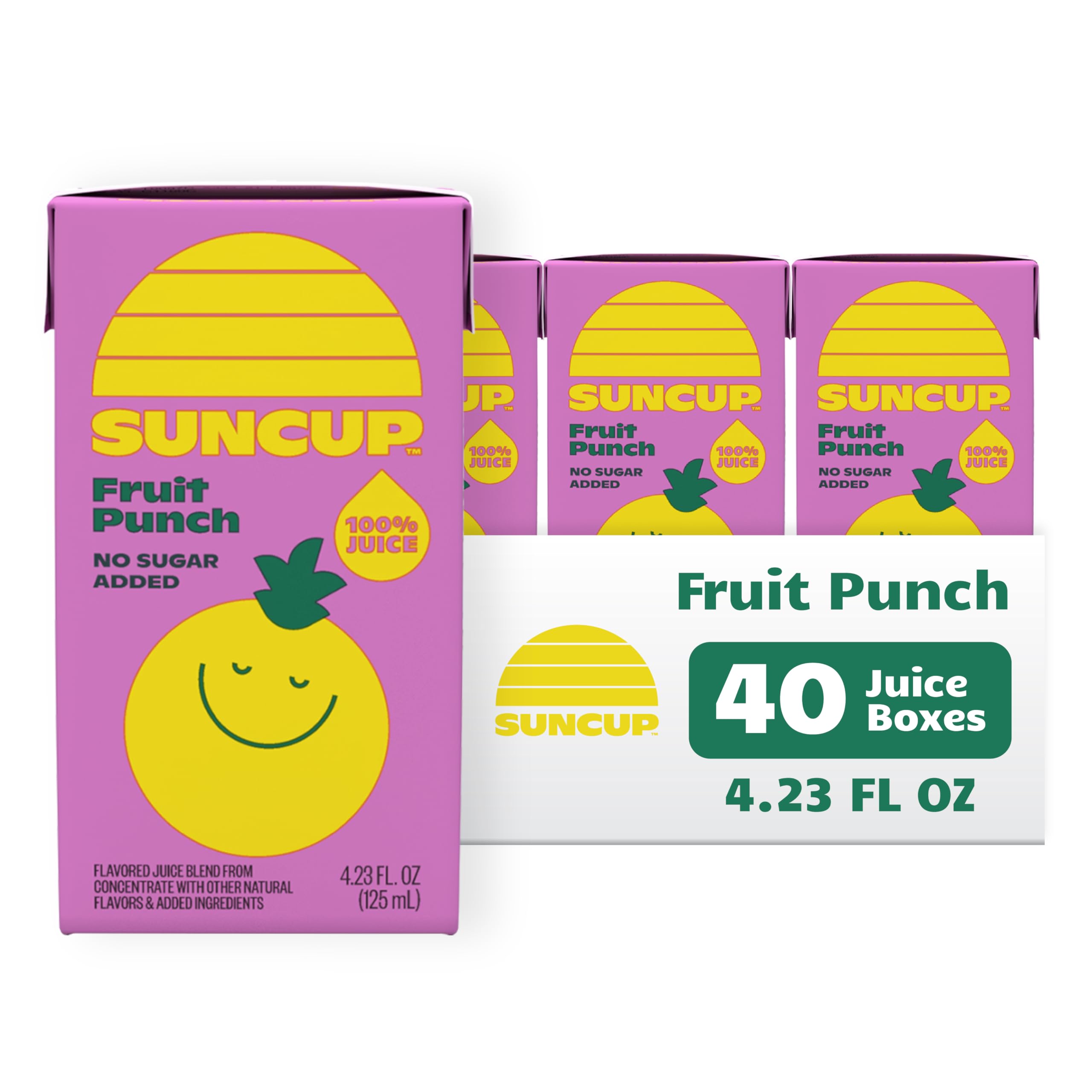 SunCup front packaging showing fruit punch flavor and bulk count benefit
