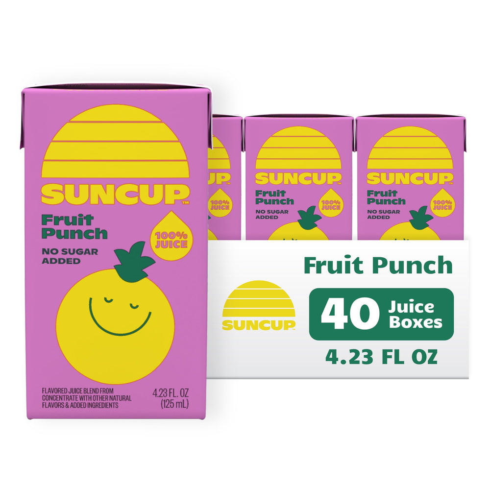 SunCup front packaging showing fruit punch flavor and bulk count benefit