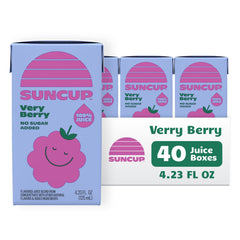 SunCup very berry front packaging showing 40-pack convenience