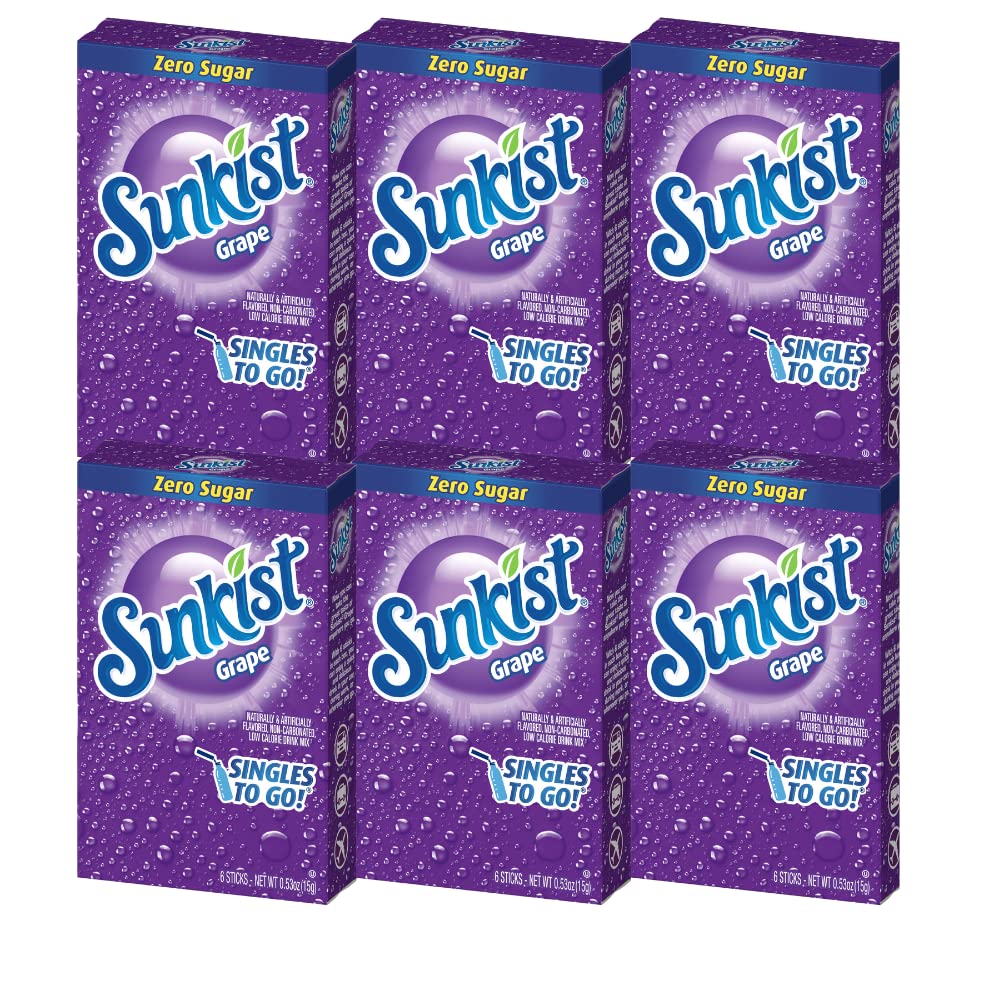 SINGLES TO GO! sunkist grape front box showing pack convenience