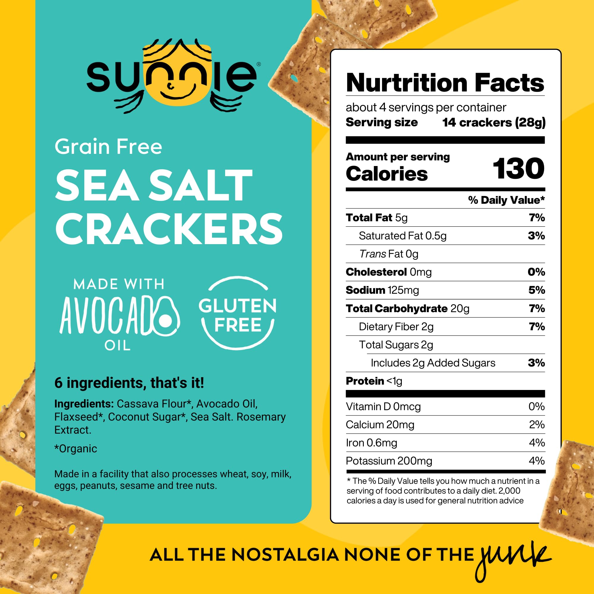 Sunnie close-up of cracker texture highlighting crisp baked crunch benefit
