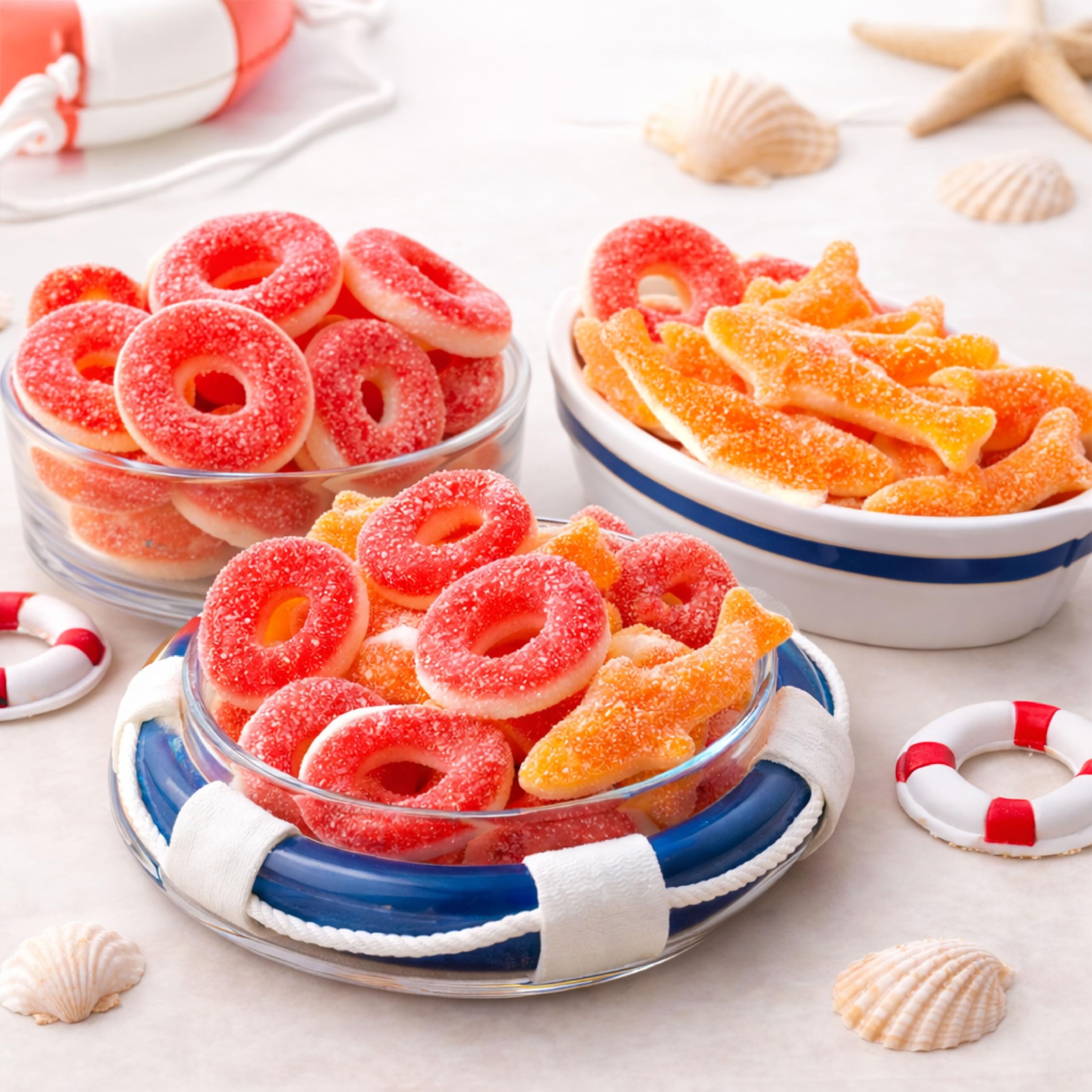 SUNNY ISLAND serving bowl at party illustrating easy bulk serving and display