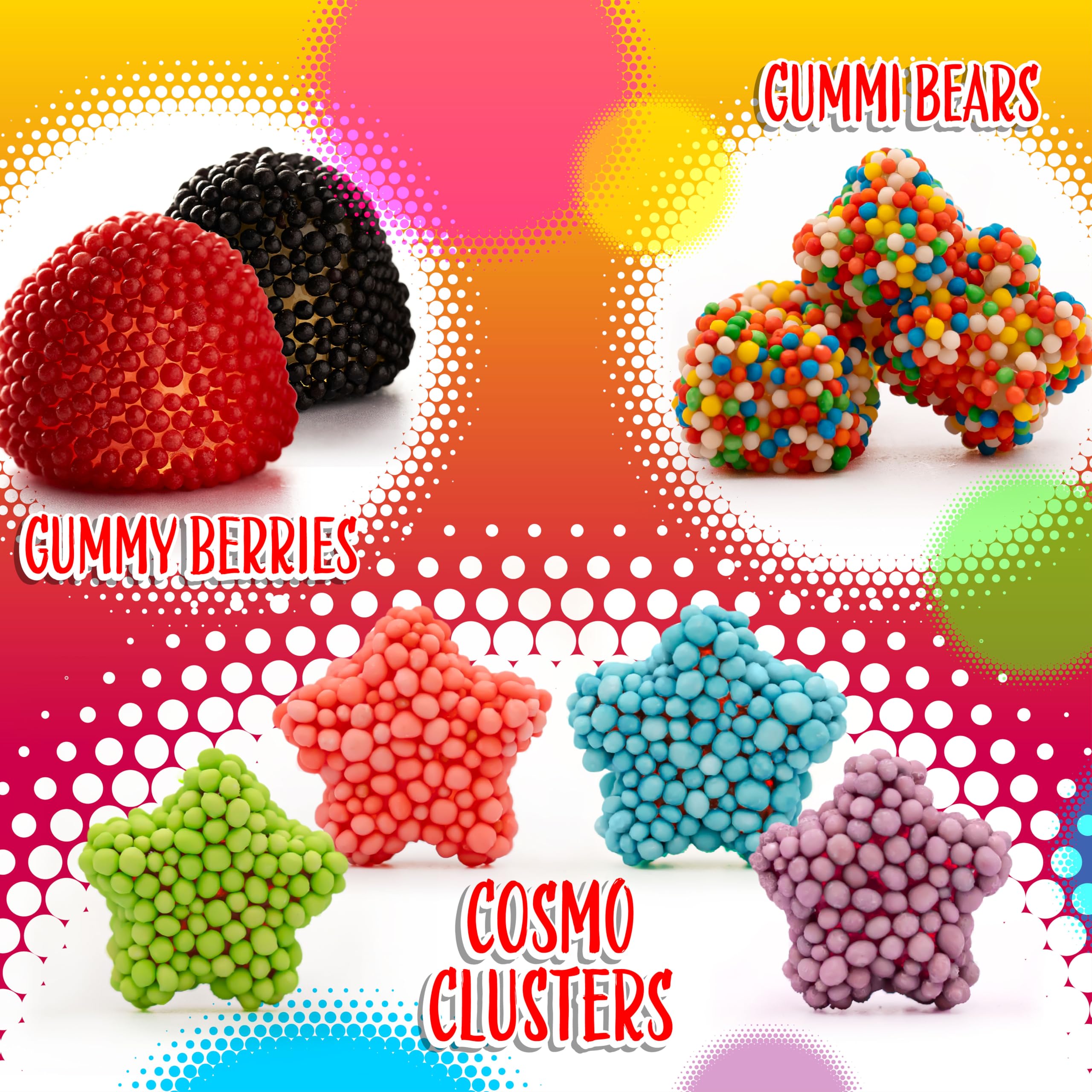 SUNNY ISLAND star-shaped chewy cluster close-up revealing soft center