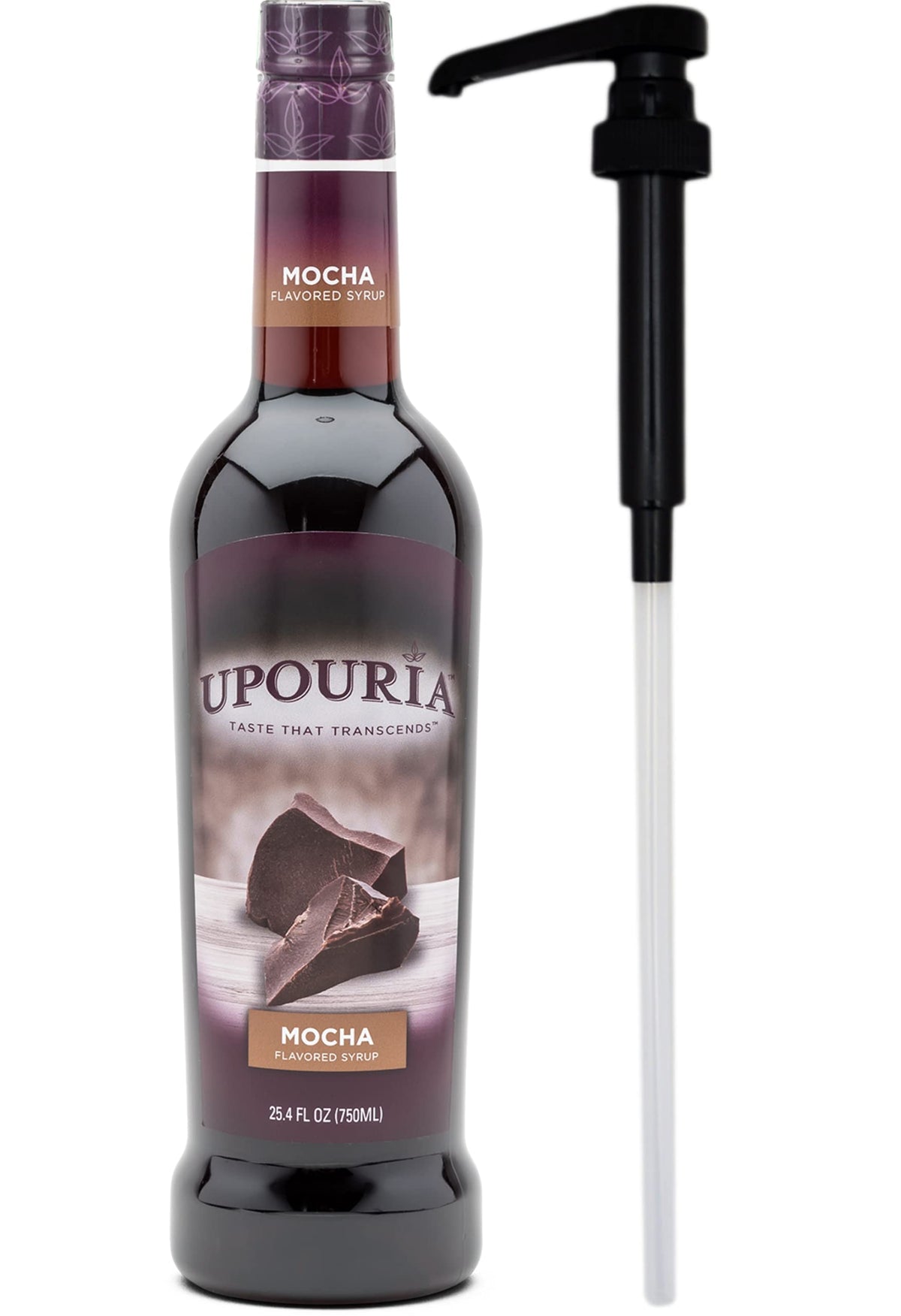 Sunny Sky Upouria mocha bottle front label showing product identity and volume