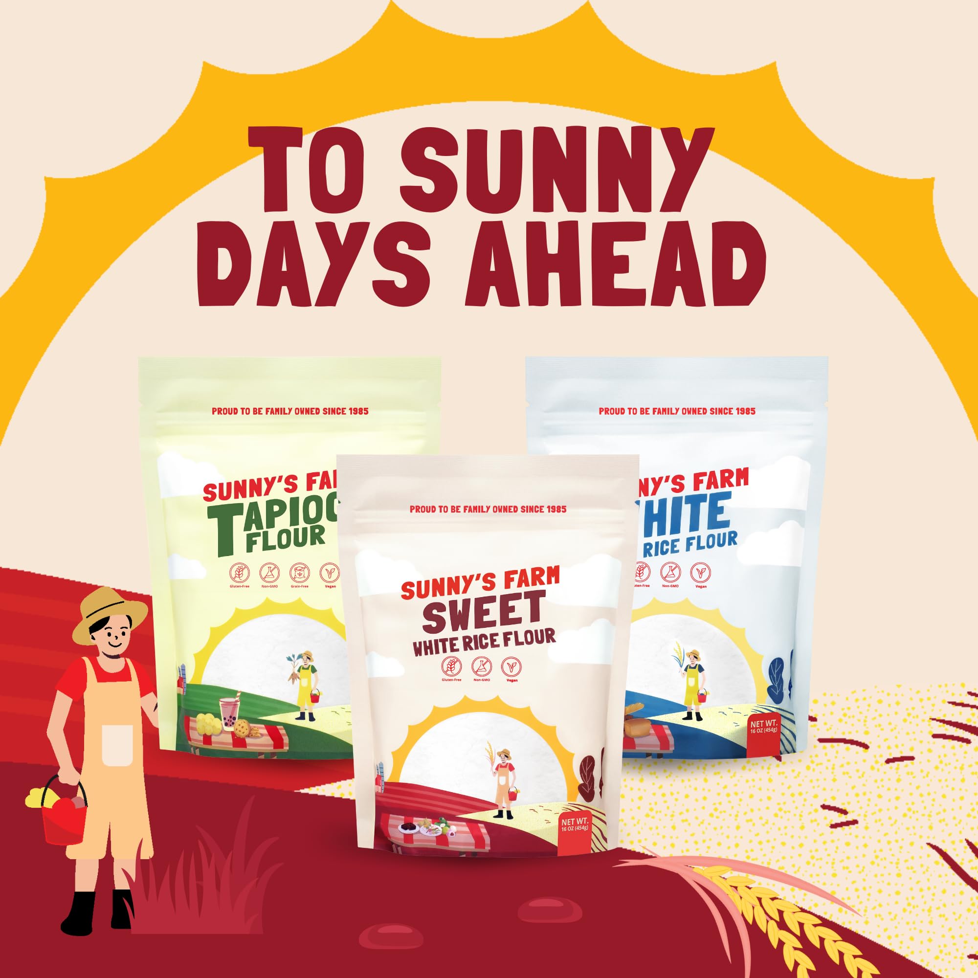 SUNNY’S FARM kitchen panorama with finished dishes illustrating versatile cooking uses