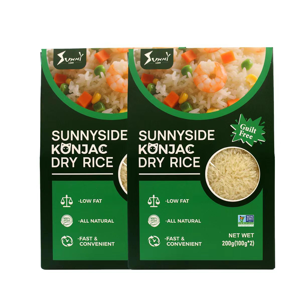 Sunnyside front packaging showing two-pack and fast 5-minute prep benefit