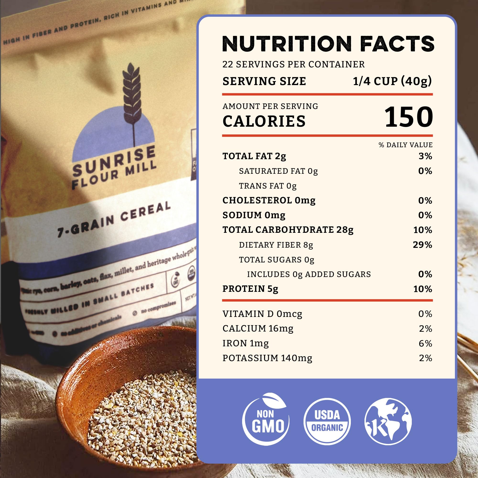 Sunrise Flour Mill cooked cereal in bowl highlighting creamy texture and filling breakfast benefit