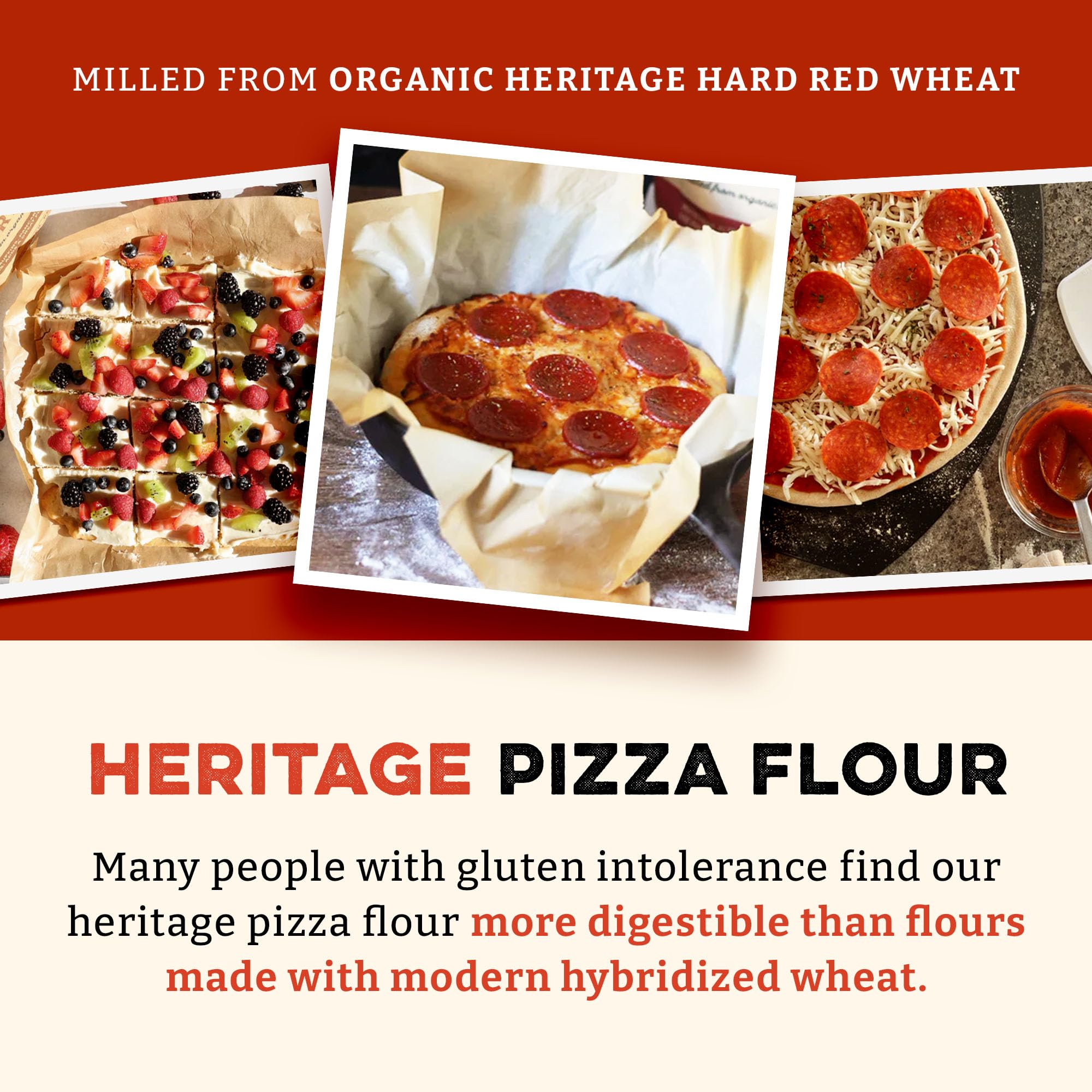 Sunrise Flour Mill ingredient label close-up showing USDA Organic and no additives