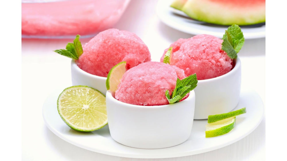 Strawberry popsicles made with Sunshine Sno showing versatile frozen treats