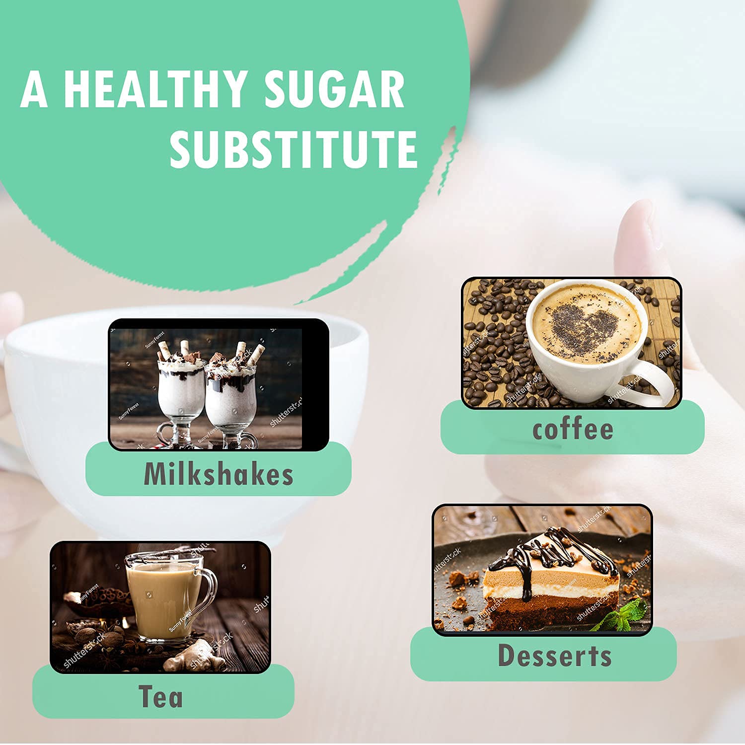 Sunshine Valley mannitol stirred into coffee showing clear dissolution and gentle sweetness
