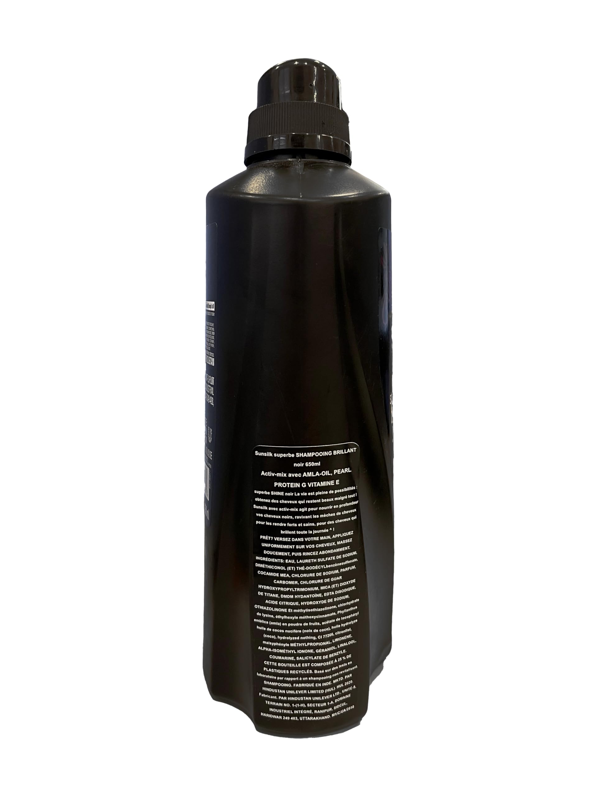 Sunsilk bottle cap open with product dispensed highlighting easy use