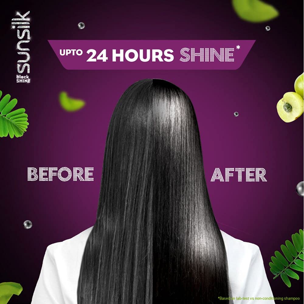 Sunsilk bottle in hand for scale, 650ml size offers long-lasting supply