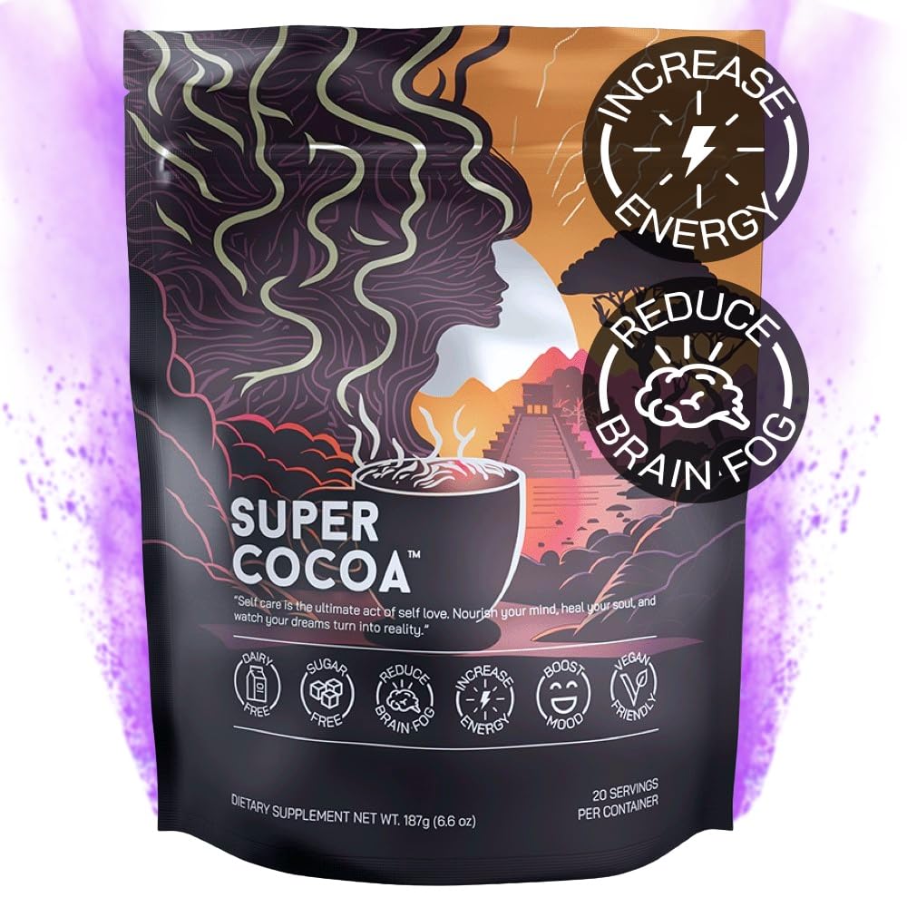 Super Cocoa front packaging showing label and benefits