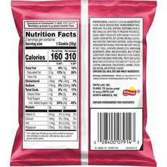 SUPERDEALS cookie in hand to show size and portion of a 2.50 oz bag for easy snacking