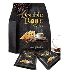 Generic Superlife Double Root Coffee front packaging showing six sachets and convenience