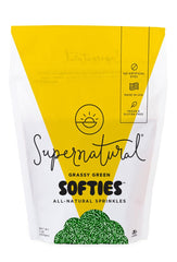 Supernatural grassy green front packaging shows 16 oz and vegan benefit