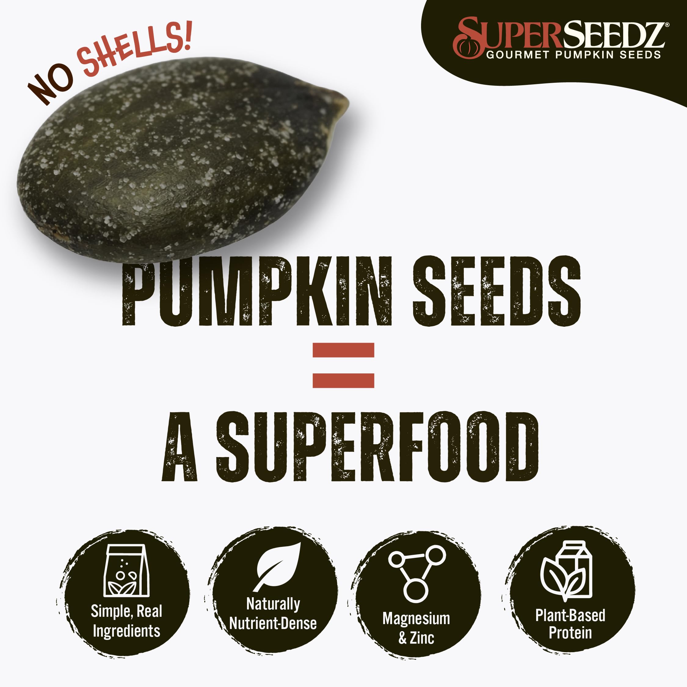 SuperSeedz seeds in a bowl with spoon illustrating easy topping use