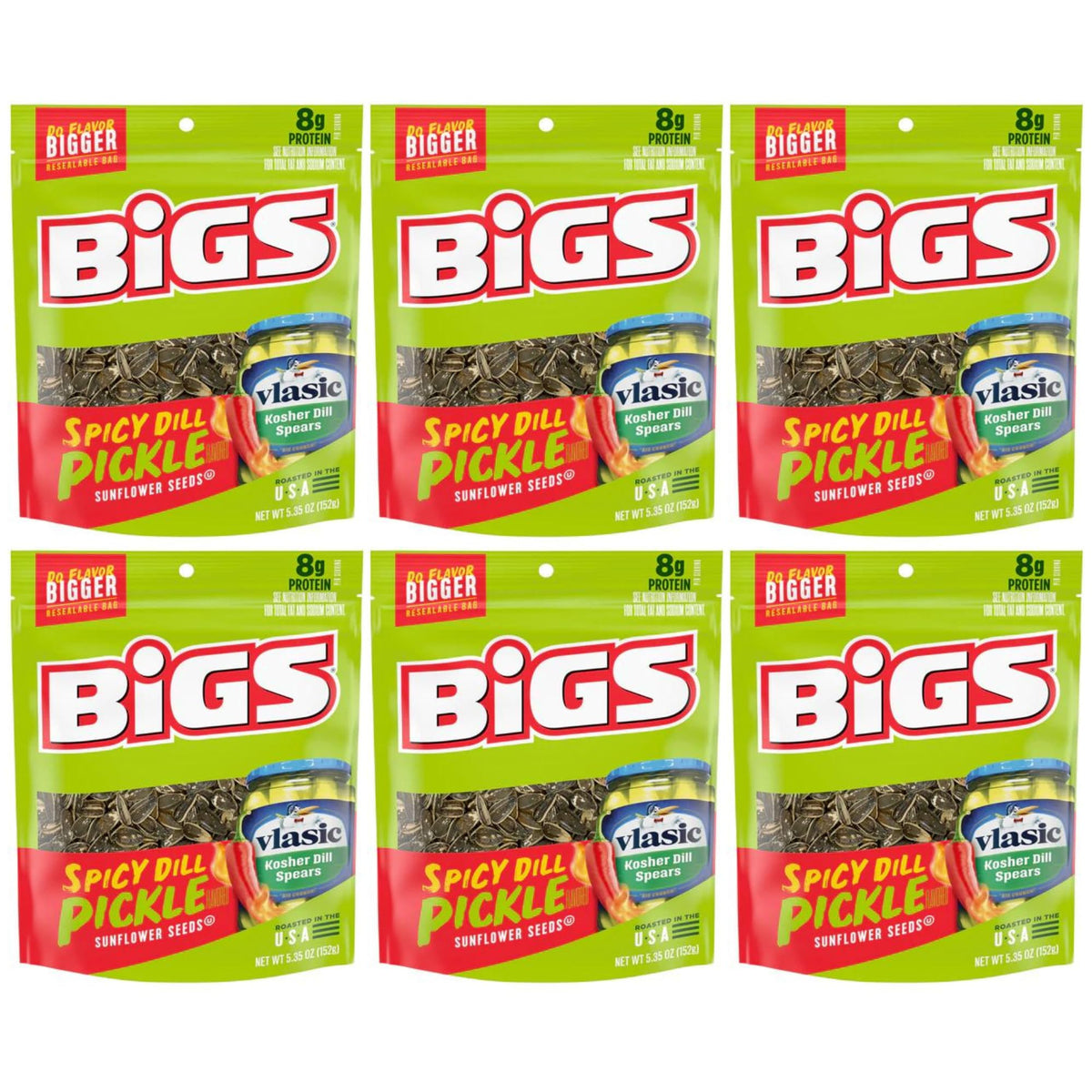 Supply Syndicate BIGS Vlasic front packaging shows bold pickle branding and portioning benefit