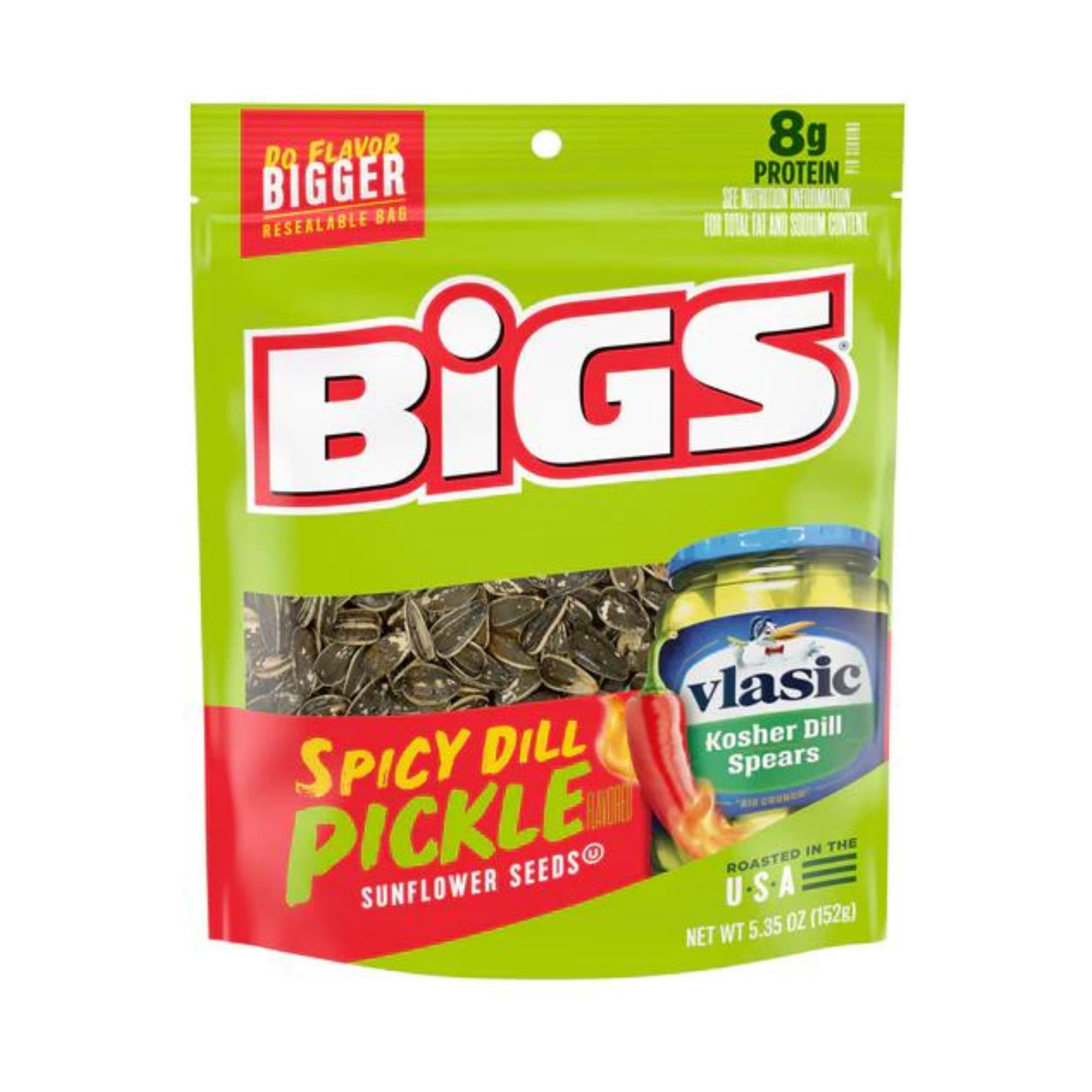 Supply Syndicate BIGS Vlasic resealable zipper detail keeps seeds fresh and portable