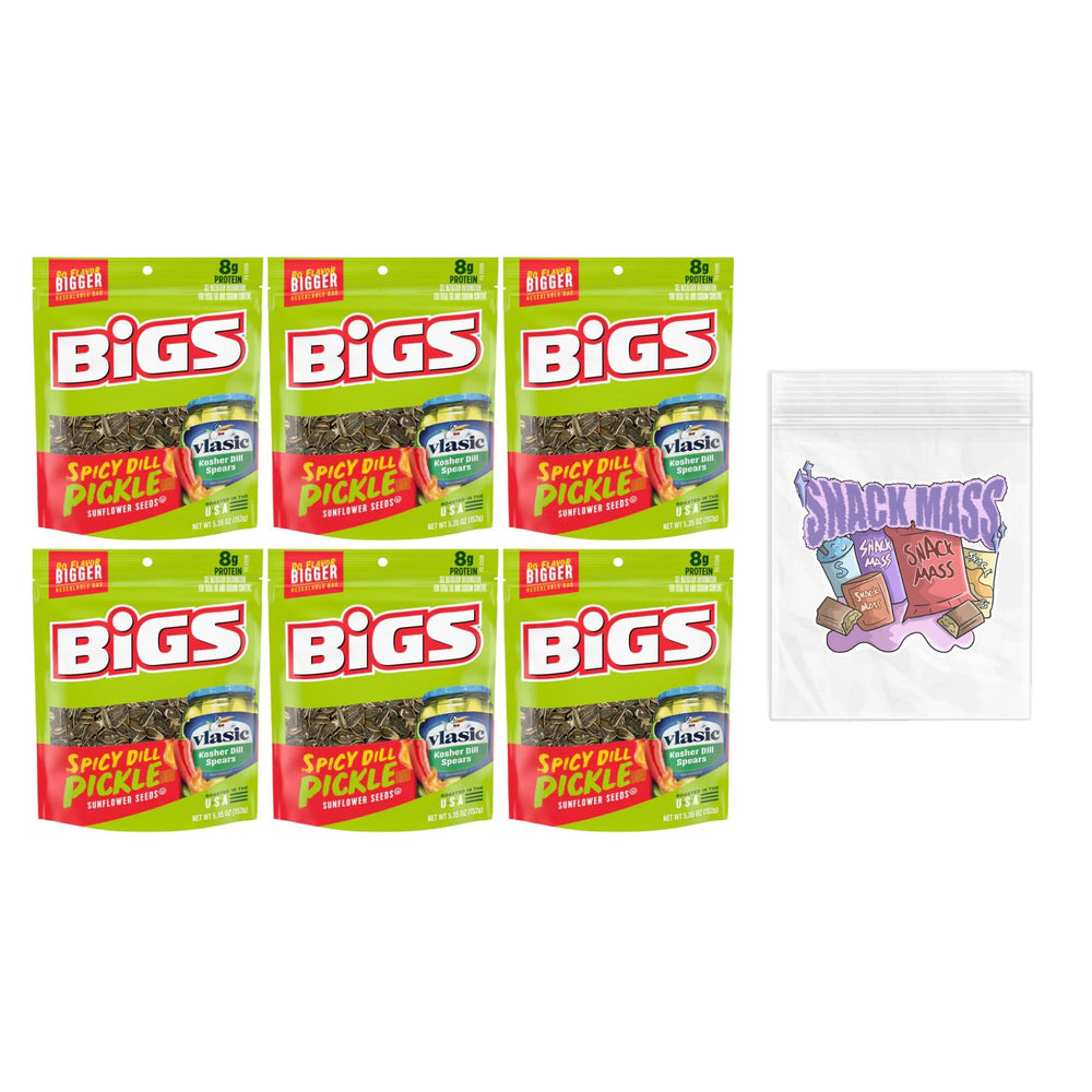 Supply Syndicate BIGS Vlasic next to hand for size and portion comparison clarity