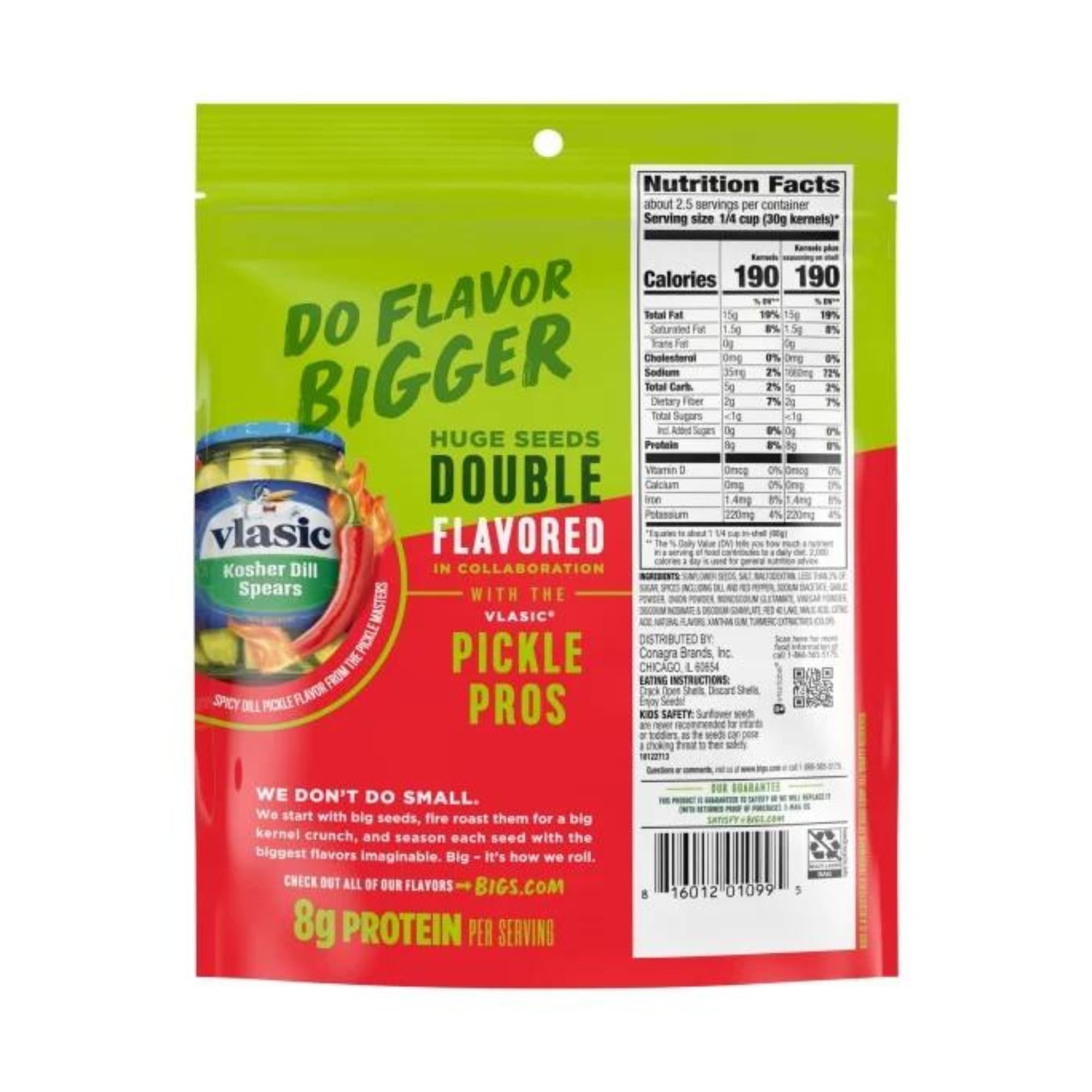 Supply Syndicate BIGS Vlasic seed close-up reveals roasted texture and crunchy appeal