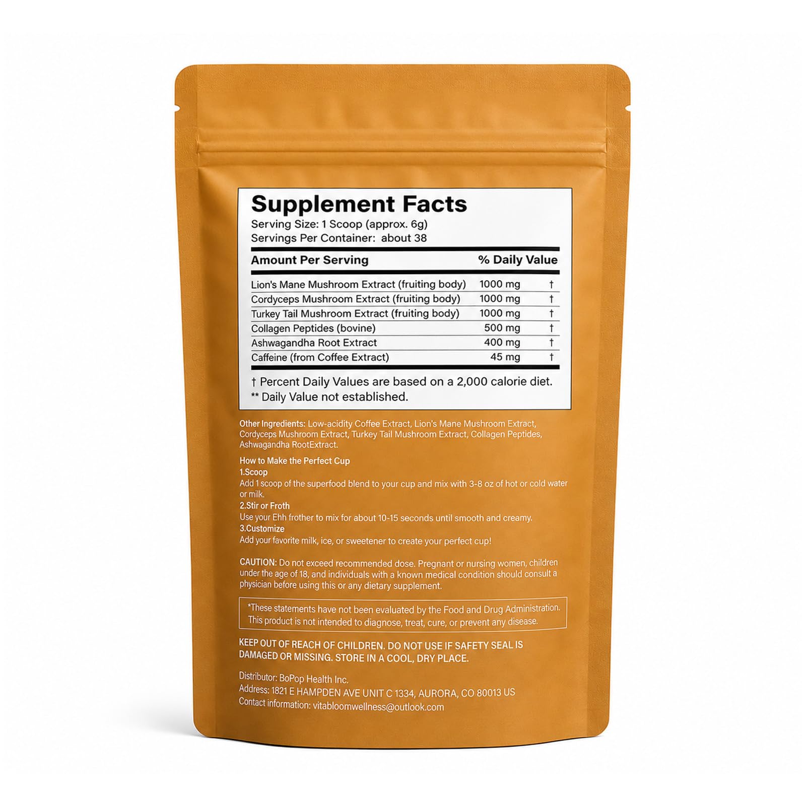 Supreme Detox Erth open pouch with powder ready to use for convenience