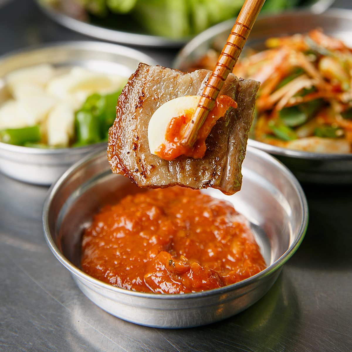 Surasang ssamjang spread on taco showcasing fusion flavor enhancement