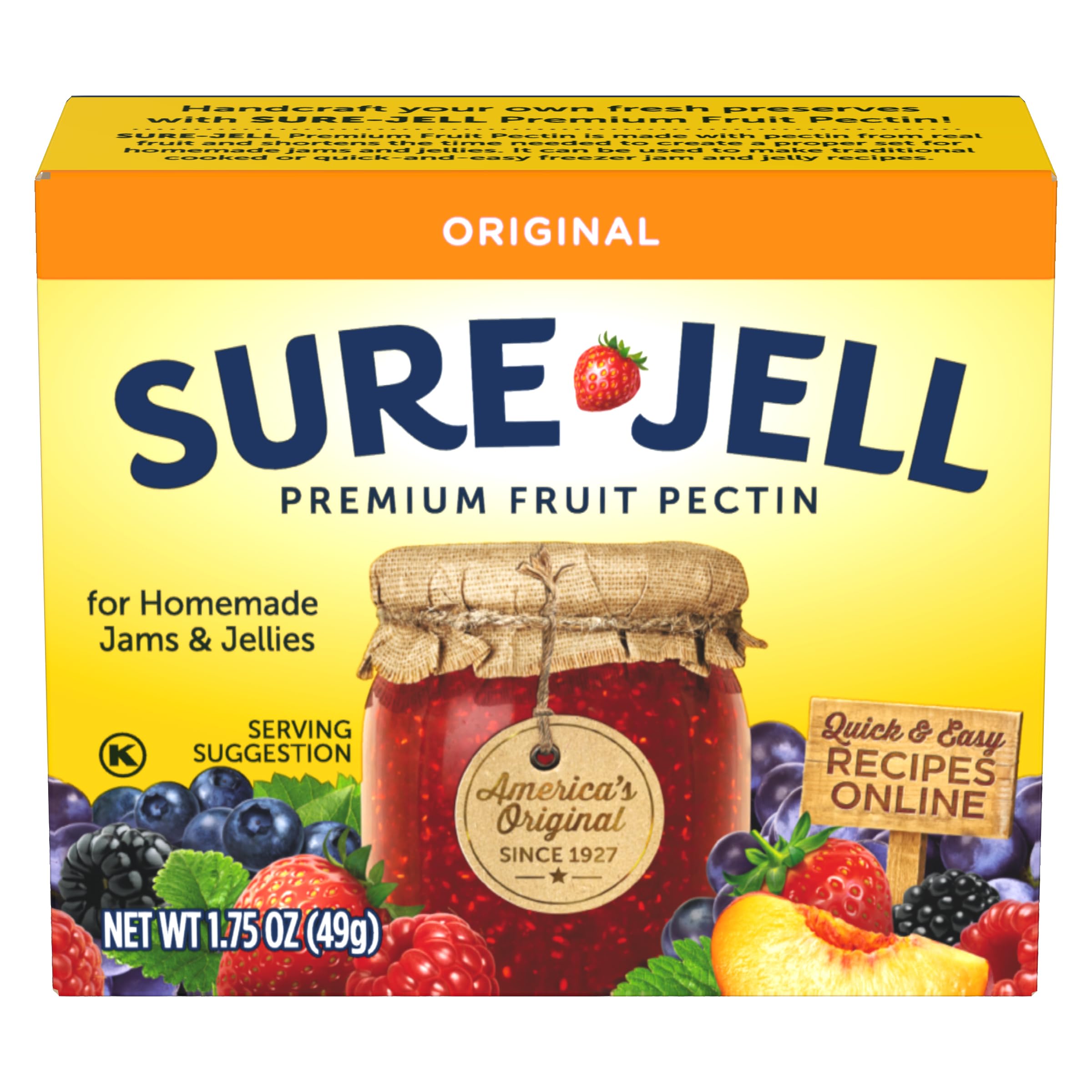 Sure-Jell front packaging showing brand and pack benefits