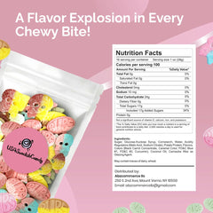 Susa Candy size comparison with ruler showing scale for portion planning