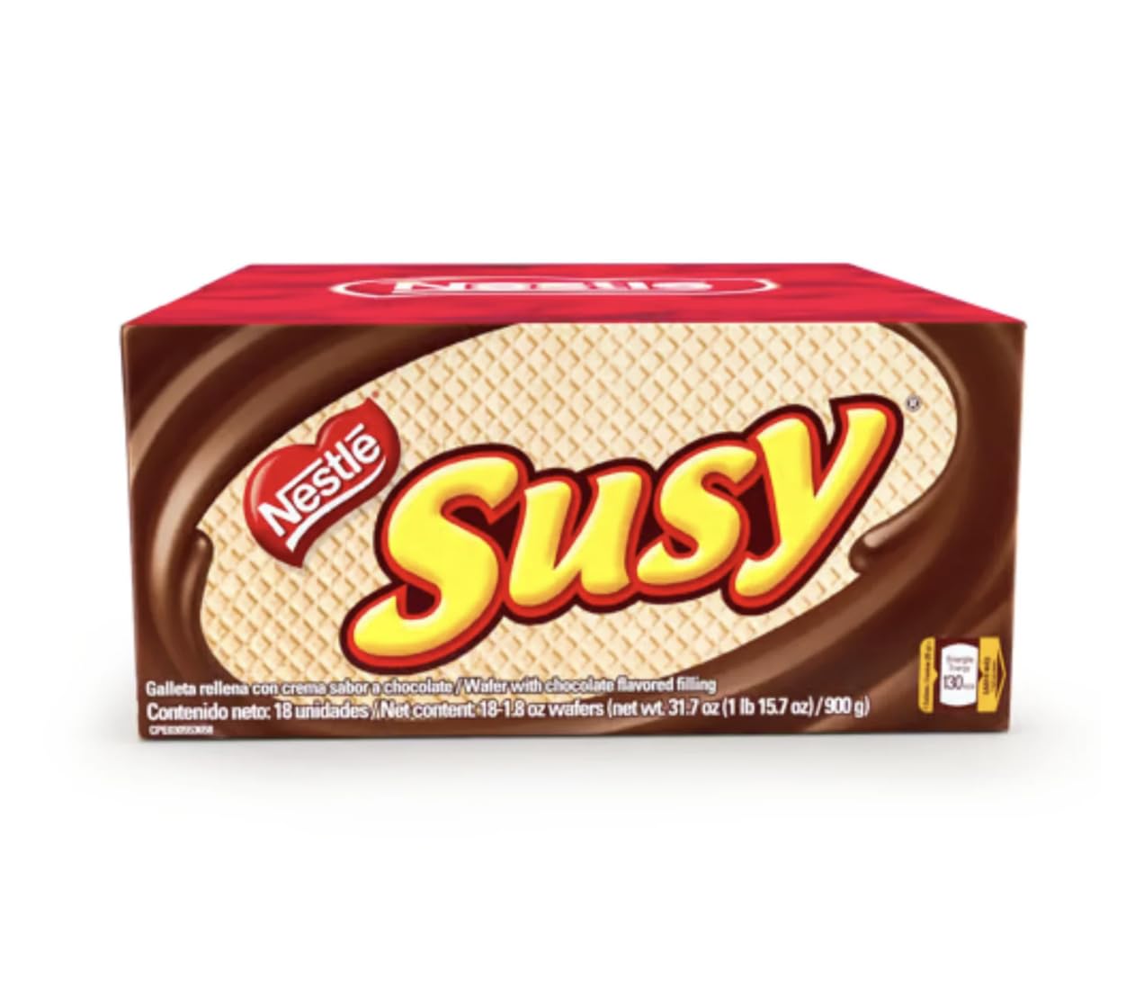 Susy front packaging showing 18-unit box and product appeal