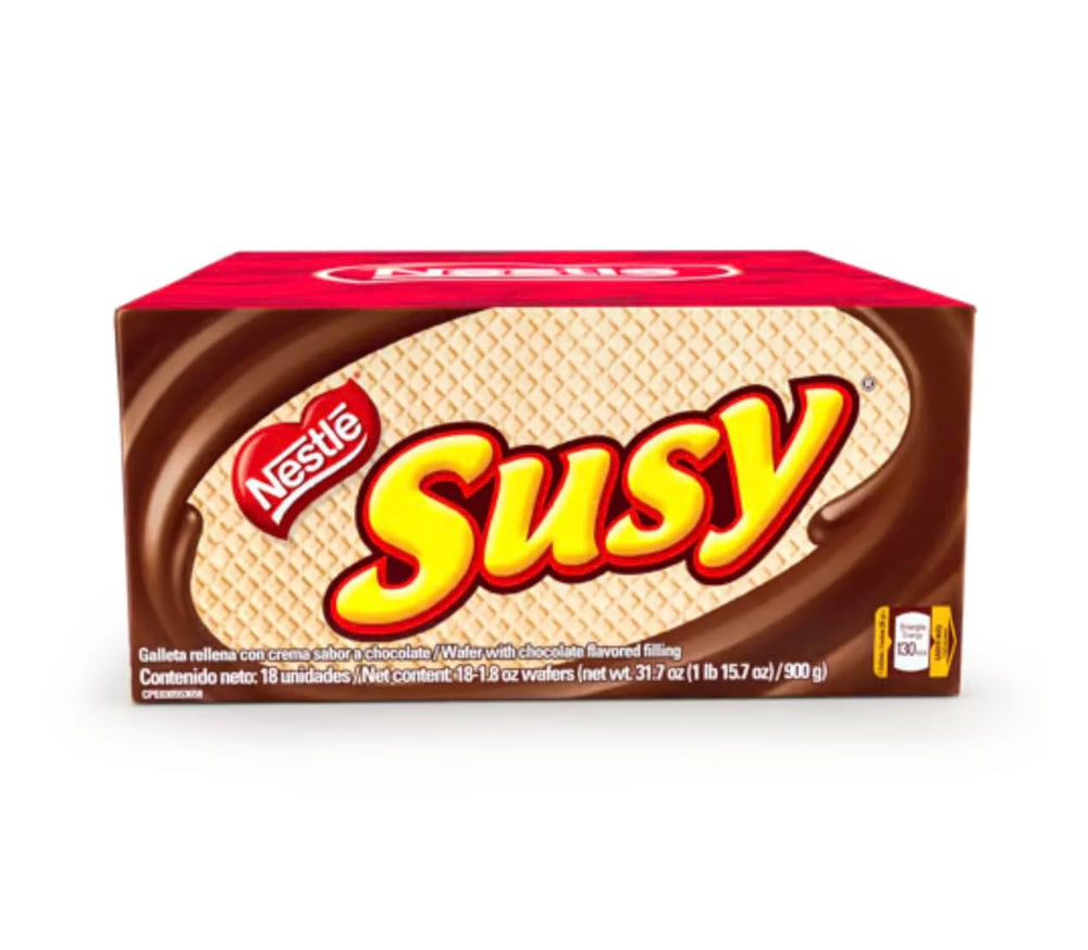 Susy front packaging showing 18-unit box and product appeal