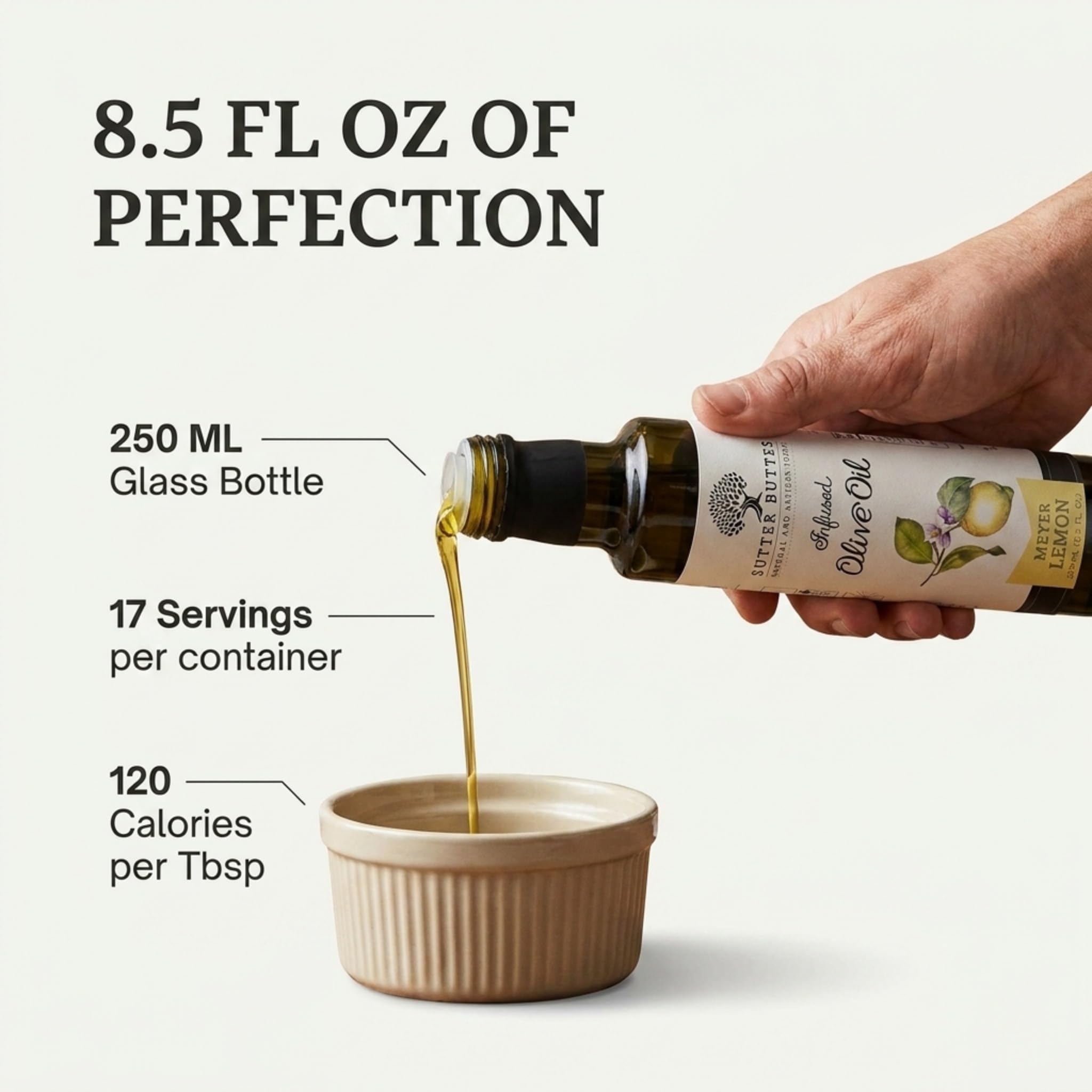 Sutter Buttes back label view showing ingredient list and transparency benefit