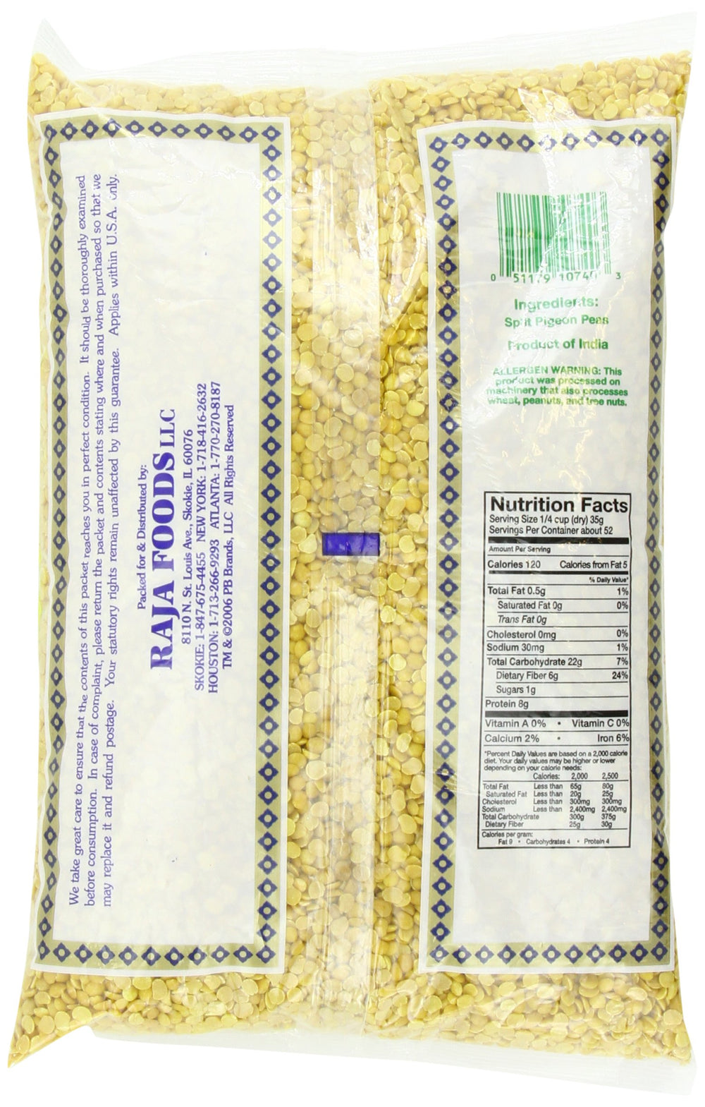 Swad close-up of split pigeon peas texture, highlights high-protein cooking benefit