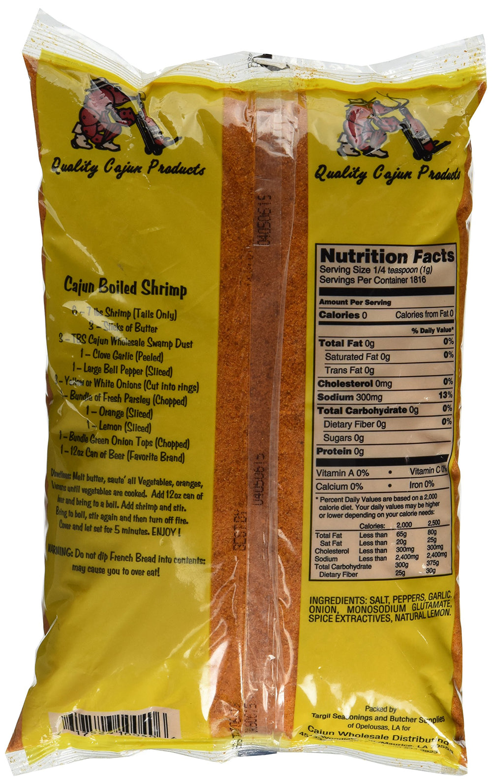 Swamp Dust seasoning added to boiling pot infusing seafood with flavor
