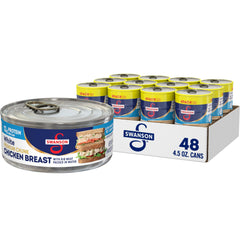 swanson labeled can front view showing product benefit of convenient protein