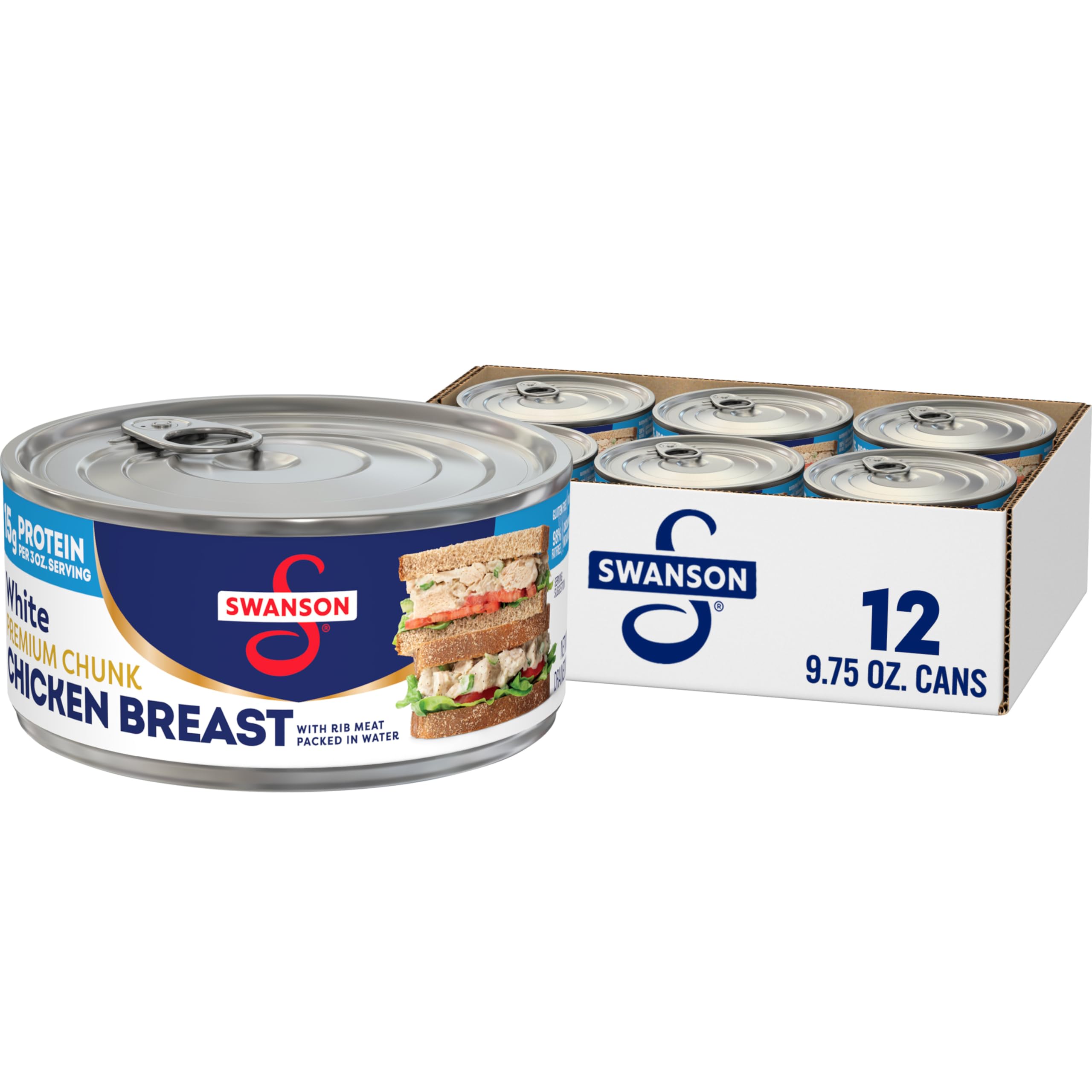 SWANSON S front of can showing label and product name for easy identification
