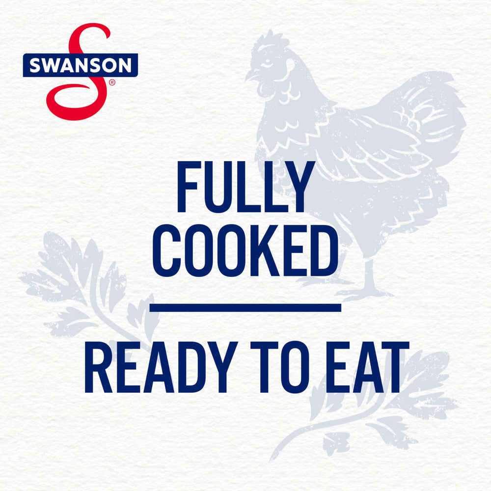 SWANSON S chicken added to salad for quick high-protein meal preparation