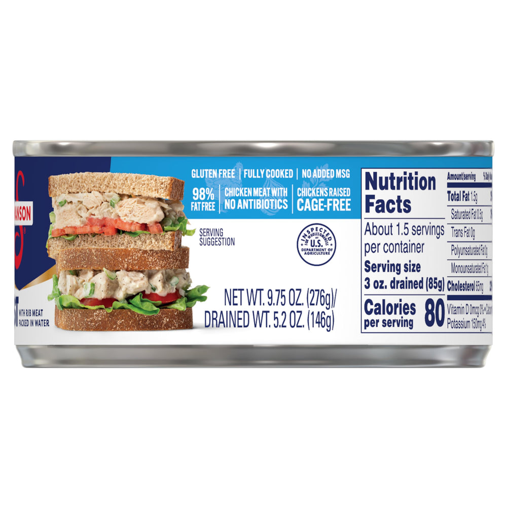 SWANSON S chicken served on cracker for snack idea and portion control