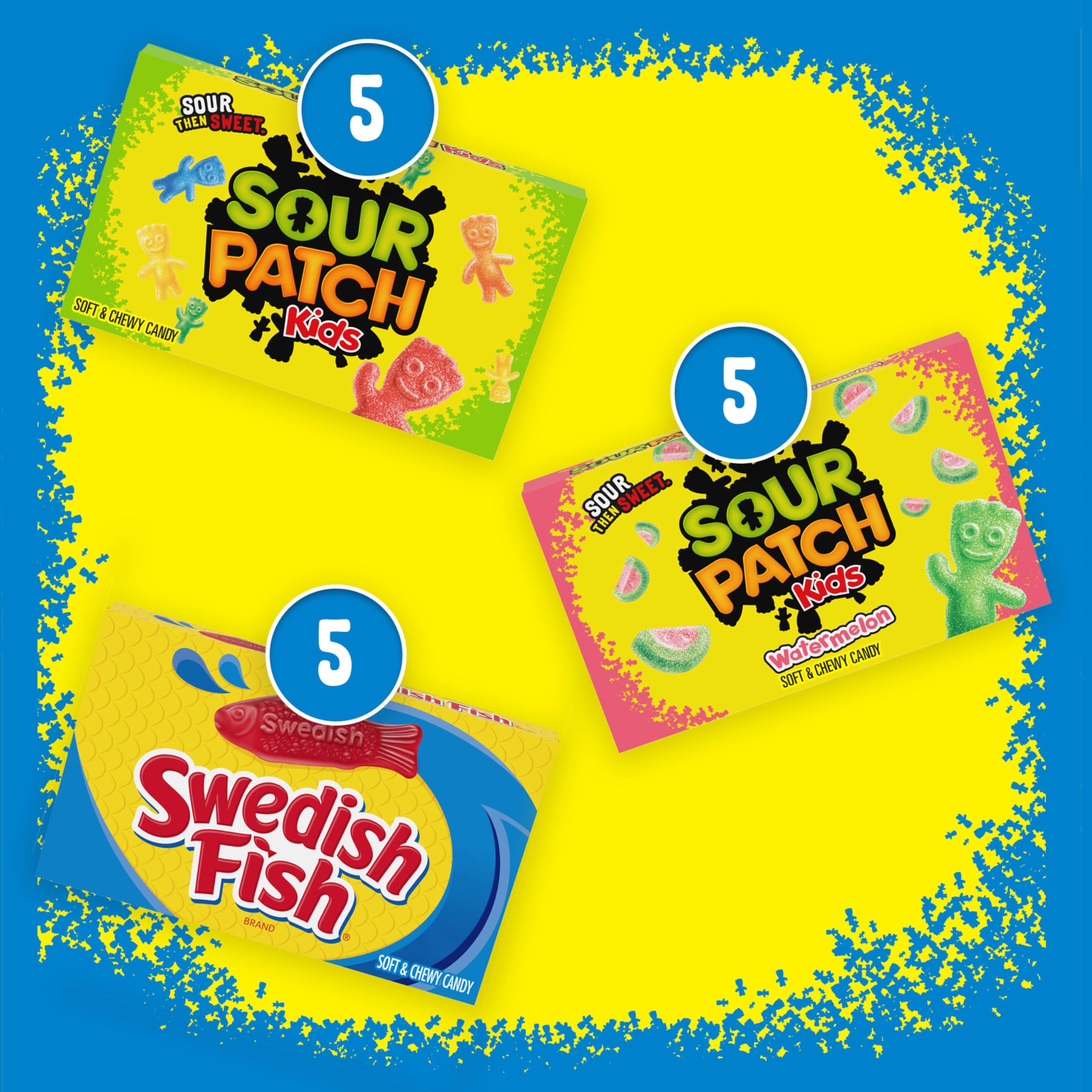 SWEDISH FISH red fish close-up highlighting signature shape and fruity chew benefit