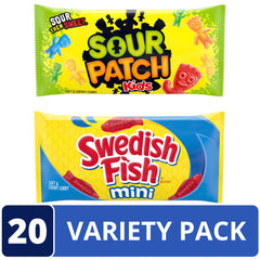 SWEDISH FISH Mini close-up of red fish shape highlighting classic sweet flavor