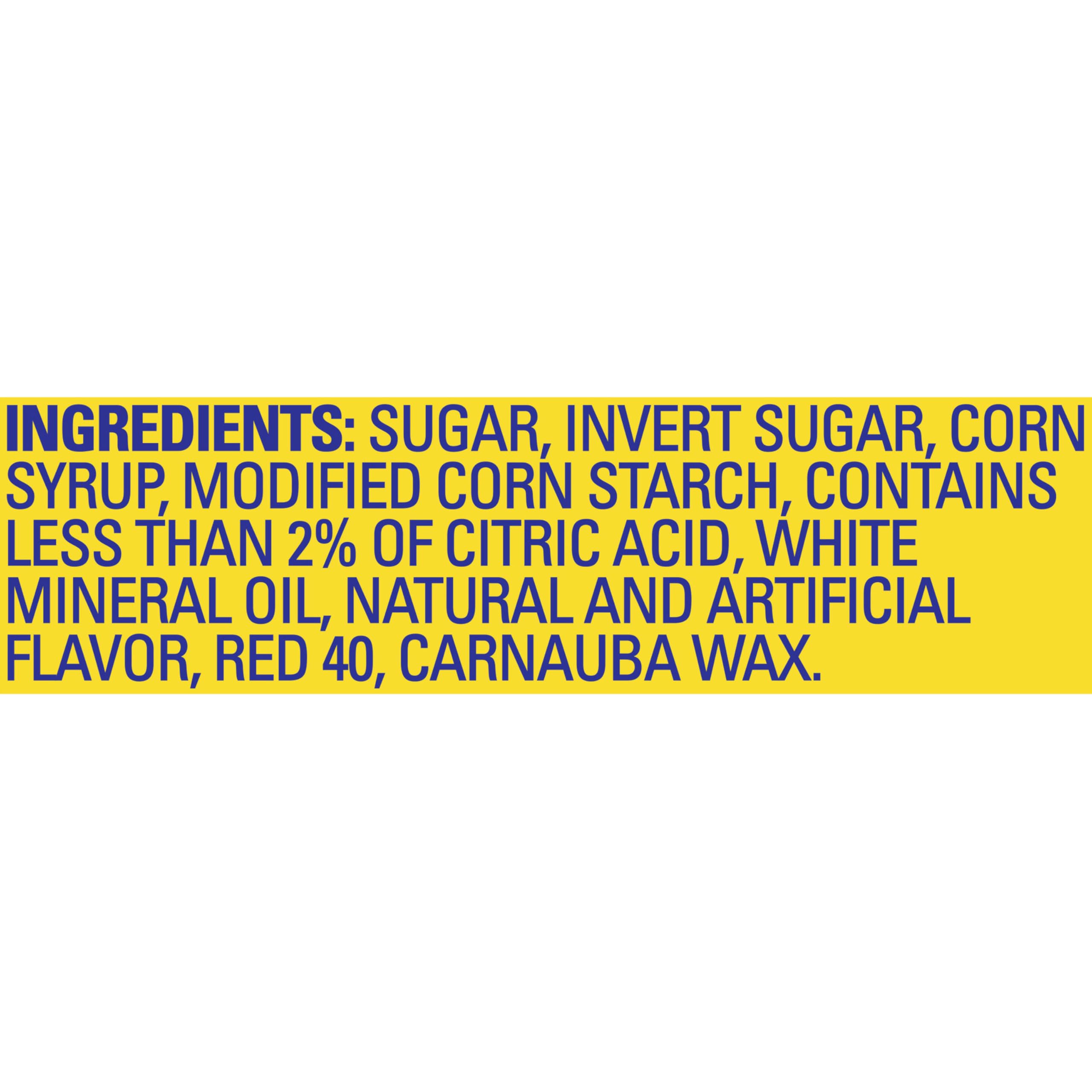Close-up of Swedish Fish mini texture showing chewy fruit detail
