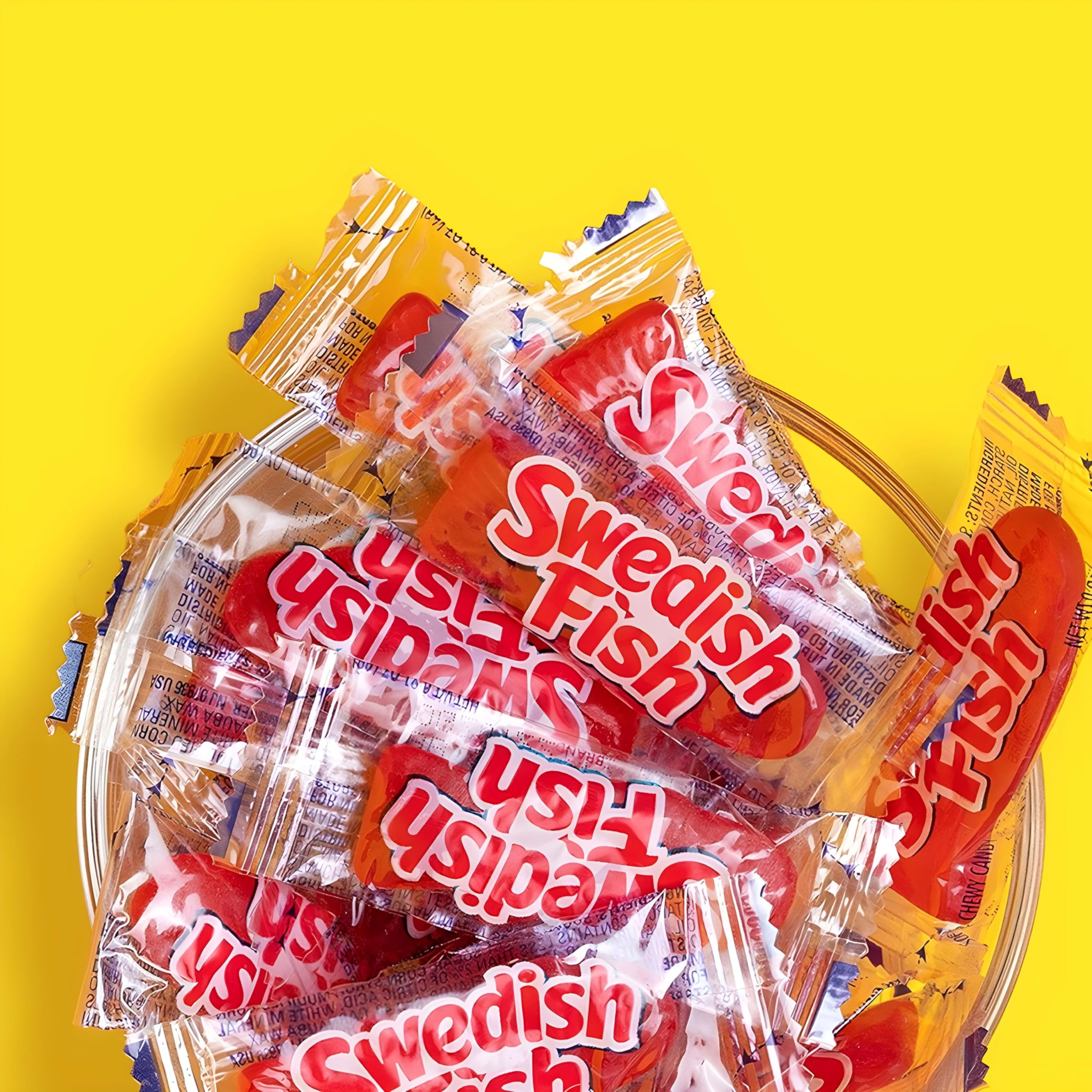 swedish fish on couch during movie night providing an easy theater snack