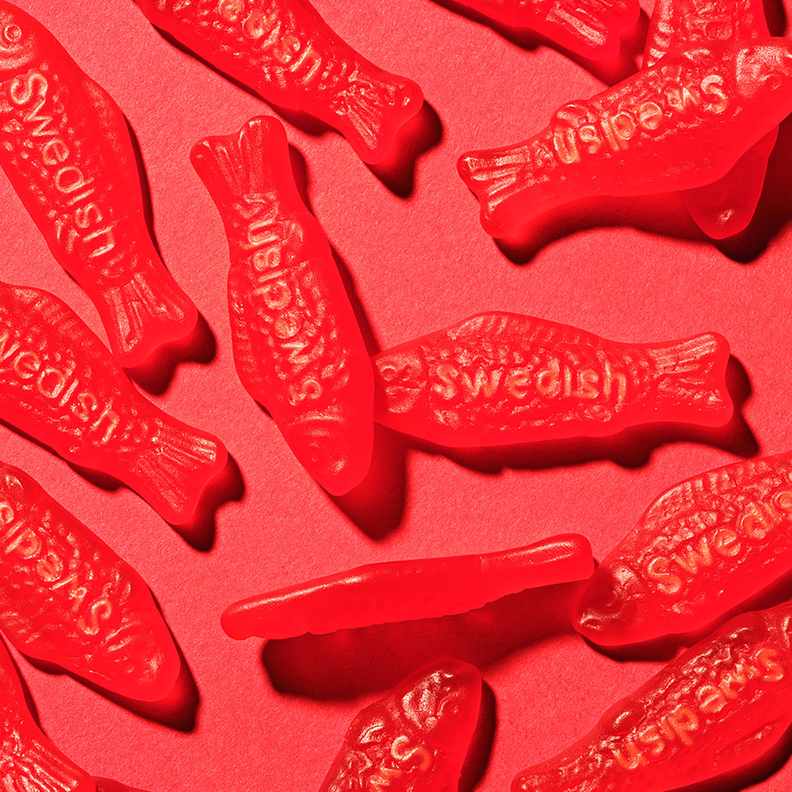 swedish fish displayed in a retail bin to attract customers in bulk settings