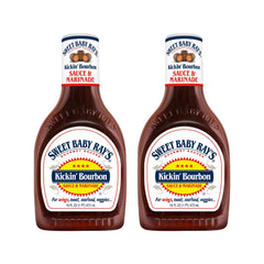 Sweet Baby Ray's front bottle view showing bold bourbon flavor and easy pouring